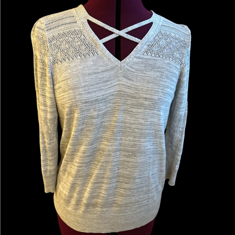 Lightweight sweater in Heather gray, size small.